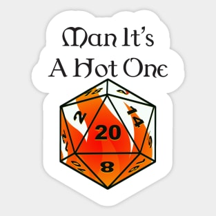 Smooth Dungeons and Dragons D20 Fireball Sticker